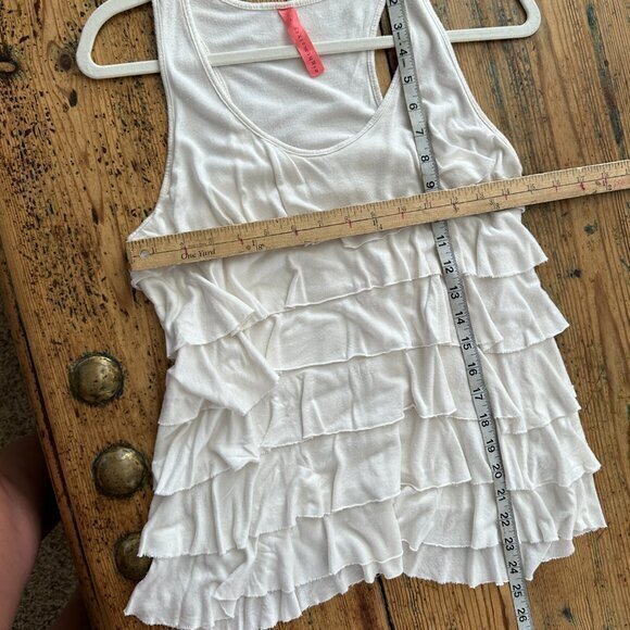 Eight Sixty Ruffle White Blouse Size Large - Picture 6 of 6